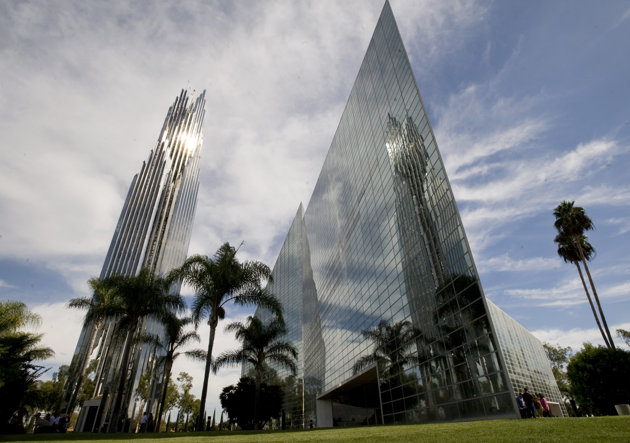 The board of directors of the bankrupt Crystal Cathedral announced November 17th that its preferred buyer for the megachurch's campus is the Roman Catholic Diocese of Orange. (AP Photo/Orange County Register, Ana Venegas, File) MAGS OUT; LOS ANGELES TIMES OUT